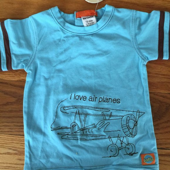 I Love Air Planes Boutique T-Shirt Top for Baby - Picture 1 of 3
